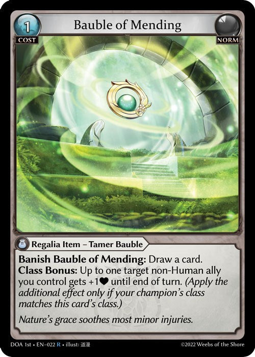 Bauble of Mending (022) [Dawn of Ashes: 1st Edition] | Card Merchant Takapuna