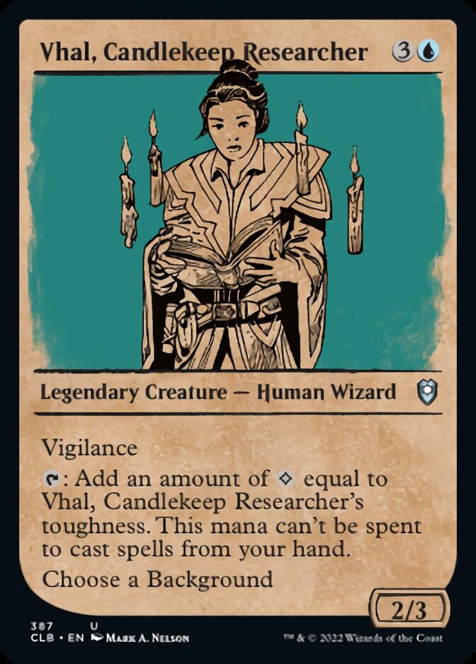 Vhal, Candlekeep Researcher (Showcase) [Commander Legends: Battle for Baldur's Gate] | Card Merchant Takapuna