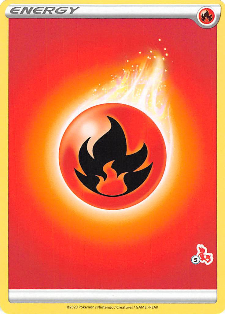 Fire Energy (Cinderace Stamp #5) [Battle Academy 2022] | Card Merchant Takapuna