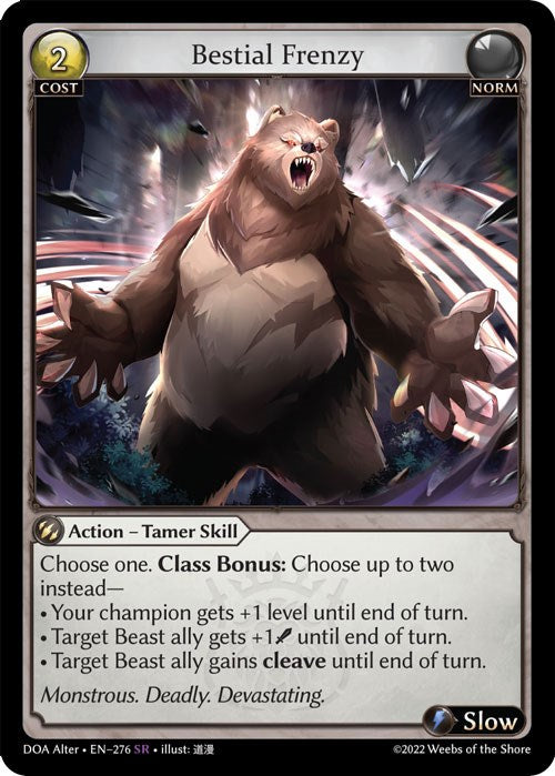 Bestial Frenzy (276) [Dawn of Ashes: Alter Edition] | Card Merchant Takapuna