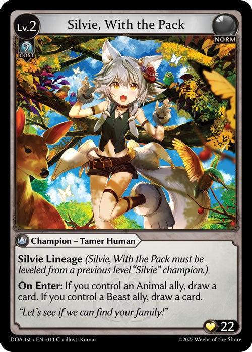 Silvie, With the Pack (011) [Dawn of Ashes: 1st Edition] | Card Merchant Takapuna