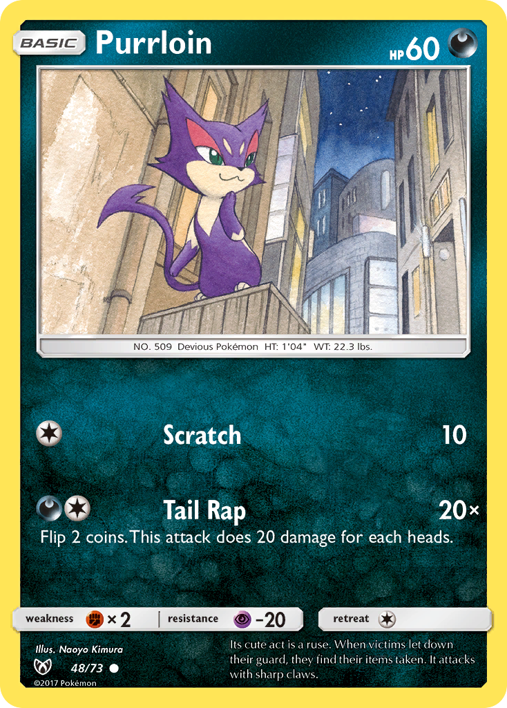 Purrloin (48/73) [Sun & Moon: Shining Legends] | Card Merchant Takapuna