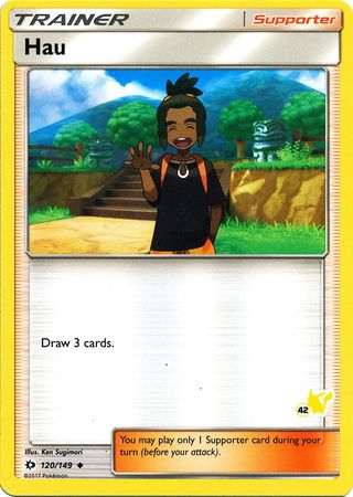 Hau (120/149) (Pikachu Stamp #42) [Battle Academy 2020] | Card Merchant Takapuna