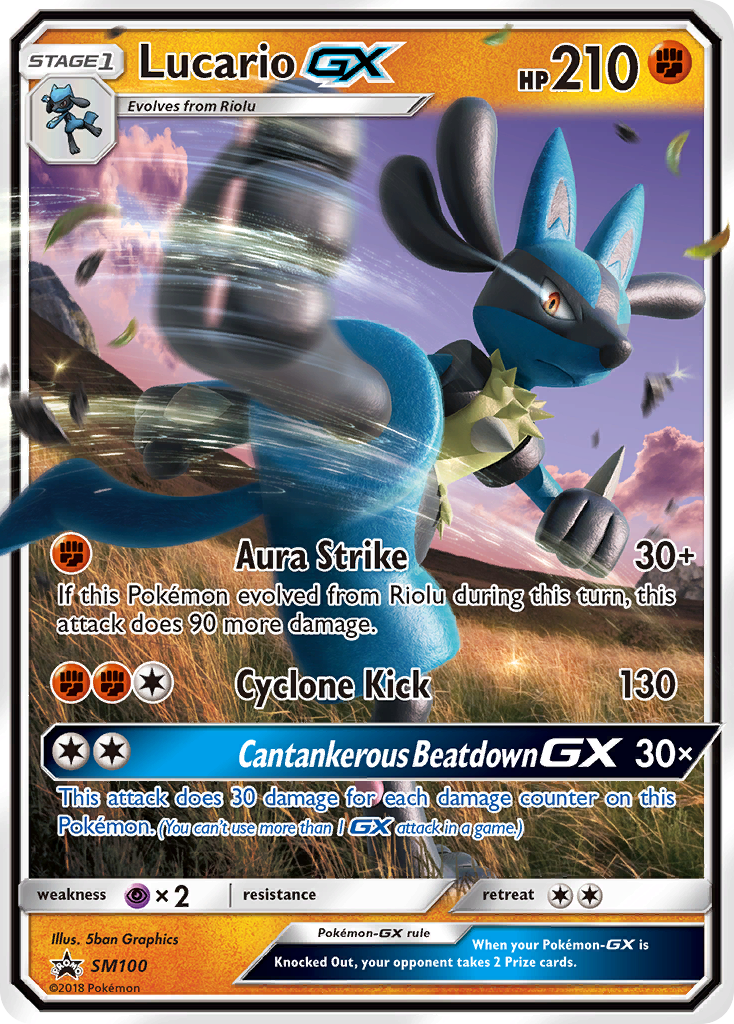 Lucario GX (SM100) [Sun & Moon: Black Star Promos] | Card Merchant Takapuna