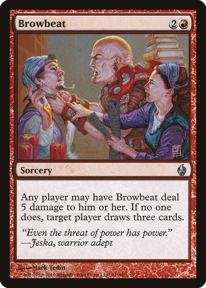 Browbeat [Premium Deck Series: Fire and Lightning] | Card Merchant Takapuna