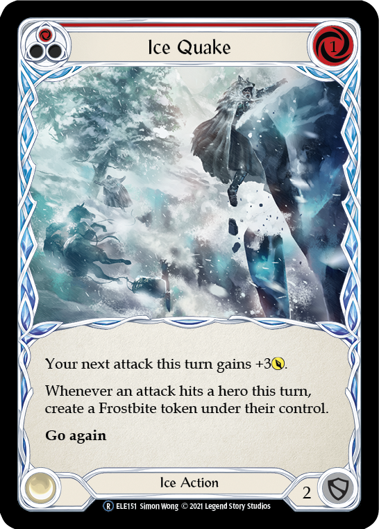 Ice Quake (Red) [U-ELE151] (Tales of Aria Unlimited)  Unlimited Normal | Card Merchant Takapuna