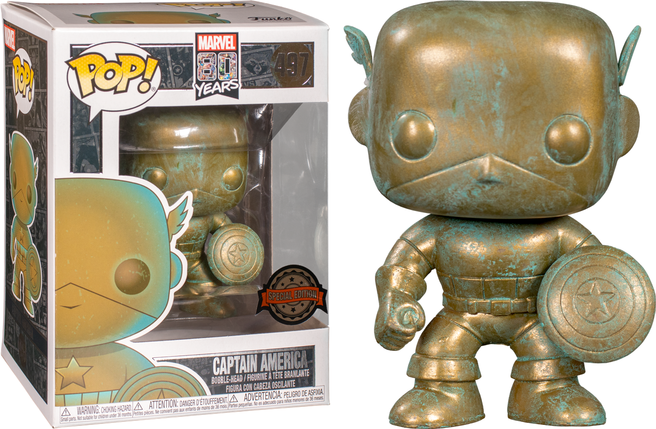 Marvel 80th Anniversary - Captain America Pop! 497 | Card Merchant Takapuna