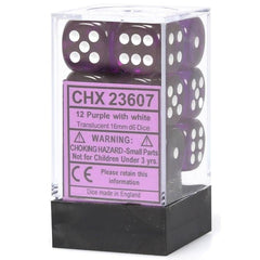 Chessex 12-Die Set - Translucent | Card Merchant Takapuna