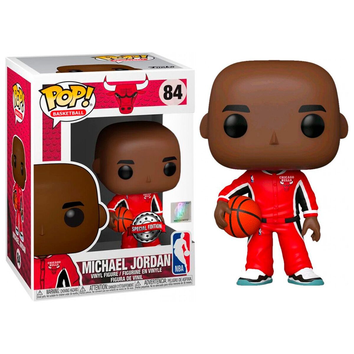 NBA Bulls Michael Jordan Red Warm Up Pop! 84 | Card Merchant Takapuna