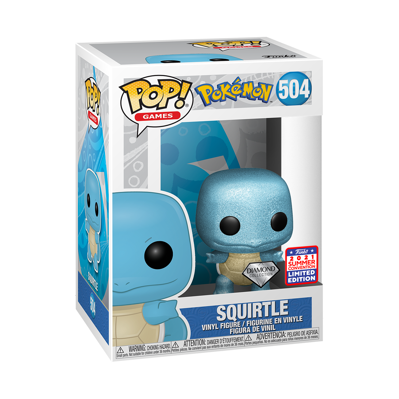 Pokemon - Squirtle DGL Funko Pop! 504 | Card Merchant Takapuna