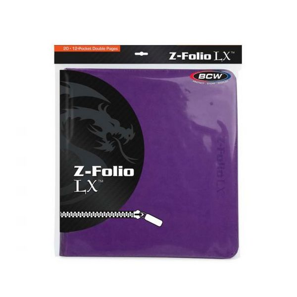 BCW Zipper-Folio LX 12-Pocket - Purple | Card Merchant Takapuna