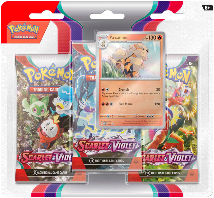 PKM Three Booster Blister Pack (3 Packs) - Scarlet & Violet | Card Merchant Takapuna