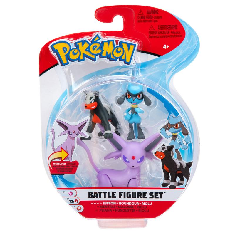 Pokemon Battle Figure - Espeon + Houndour + Riolu | Card Merchant Takapuna
