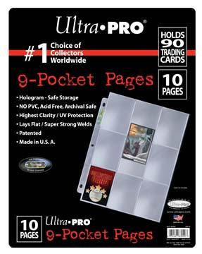 10 Pack of 9-Pocket Pages