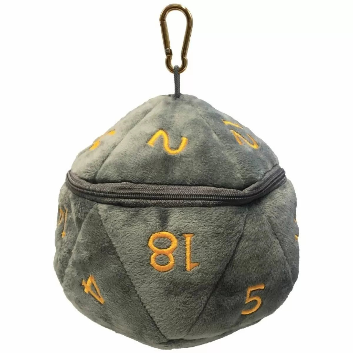 D&D D20 Plush Realmspace Grey and Orange Dice Bag | Card Merchant Takapuna