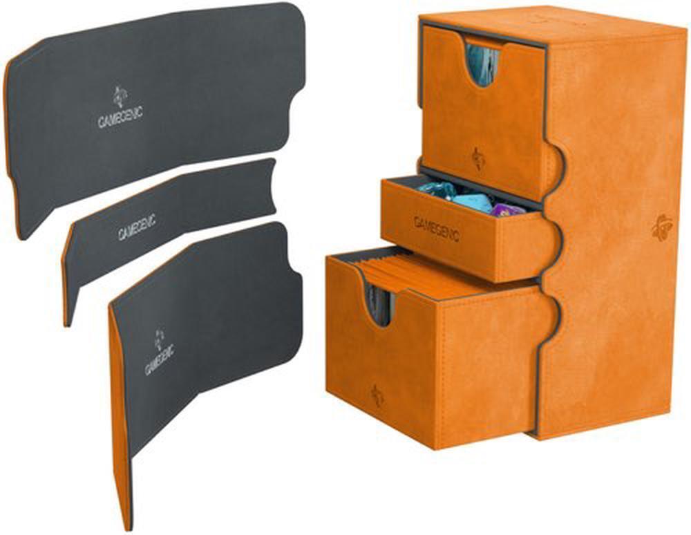 Gamegenic Stronghold 200+ Convertible Orange Deck Box | Card Merchant Takapuna
