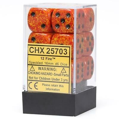 Chessex 16mm D6 Set - Speckled Fire | Card Merchant Takapuna