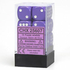 Chessex 12-Die Set - Opaque | Card Merchant Takapuna