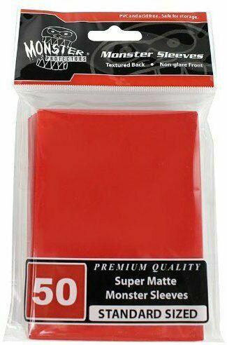 Monster Sleeves Standard 50 ct - Red | Card Merchant Takapuna