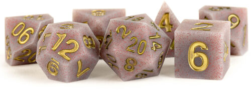 Volcanic Soot - Sharp Edge Silicone Rubber Dice Set | Card Merchant Takapuna