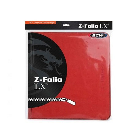 BCW Zipper-Folio LX 12-Pocket - Red | Card Merchant Takapuna