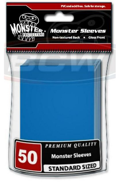 Monster Sleeves Standard 50 ct - Blue | Card Merchant Takapuna